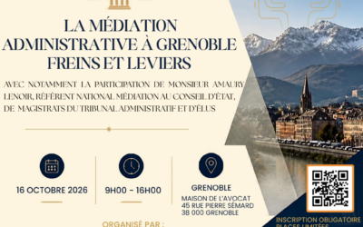 INSCRIVEZ-VOUS ! COLLOQUE CAMI – MEDIATION ADMINISTRATIVE – 16 OCTOBRE 2026 – 9h-16h