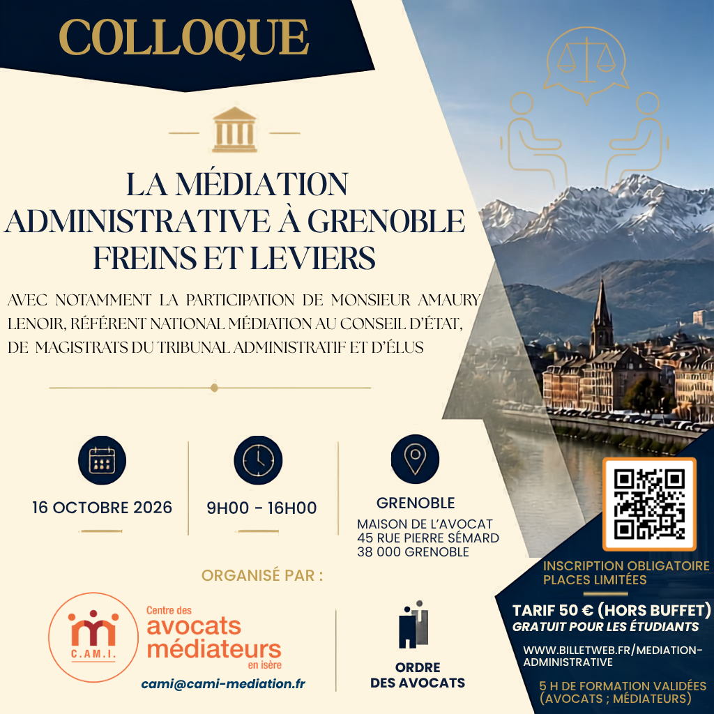 affiche colloque CAMI médiation administrative